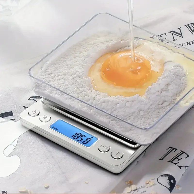 Balance de cuisine numérique AccuWeight en acier inoxydable avec écran LCD 4