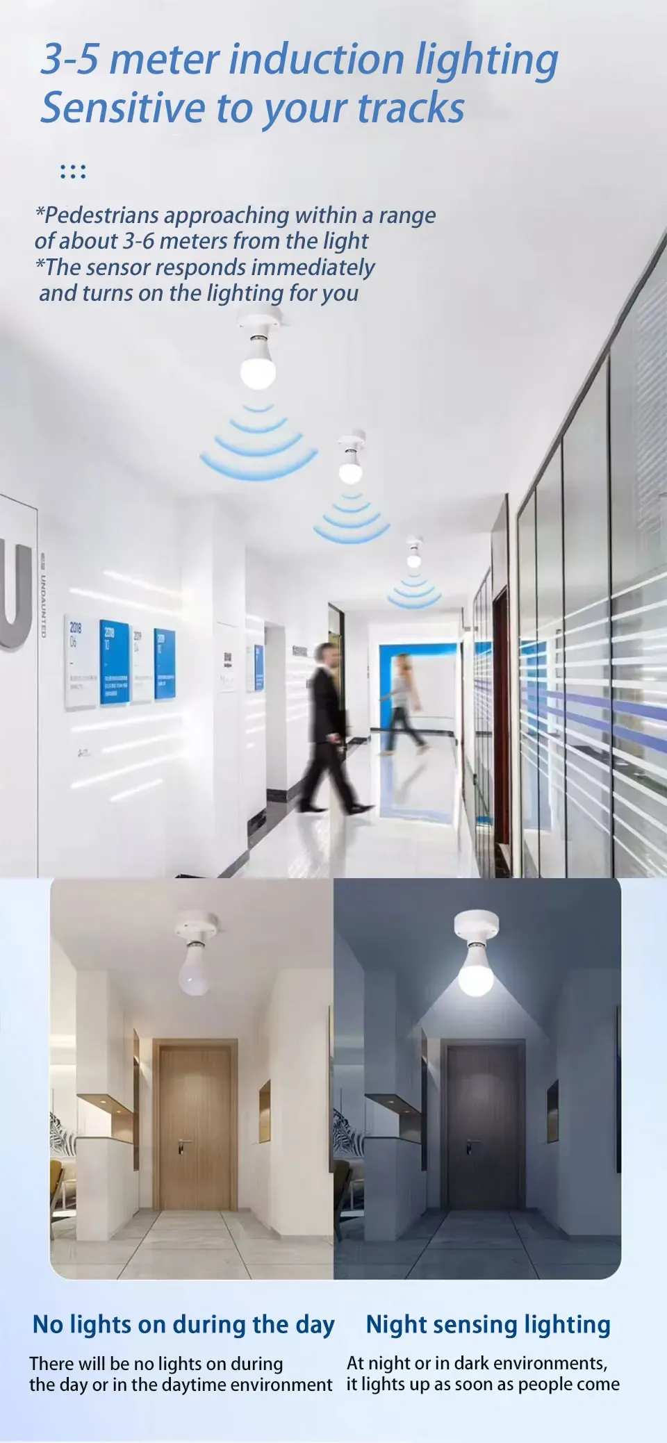 Ampoule radar dans un intérieur moderne