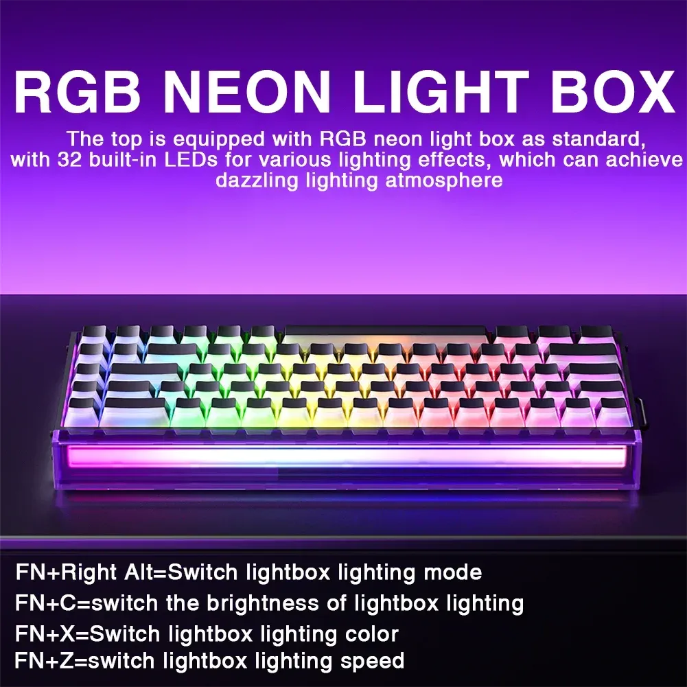 AULA HERO 68HE Clavier de jeu magnétique, interrupteurs magnétiques, rétroéclairage RVB, déclenchement rapide, taux de scrutation 8K, connexion filaire, clavier Esports personnalisable 2