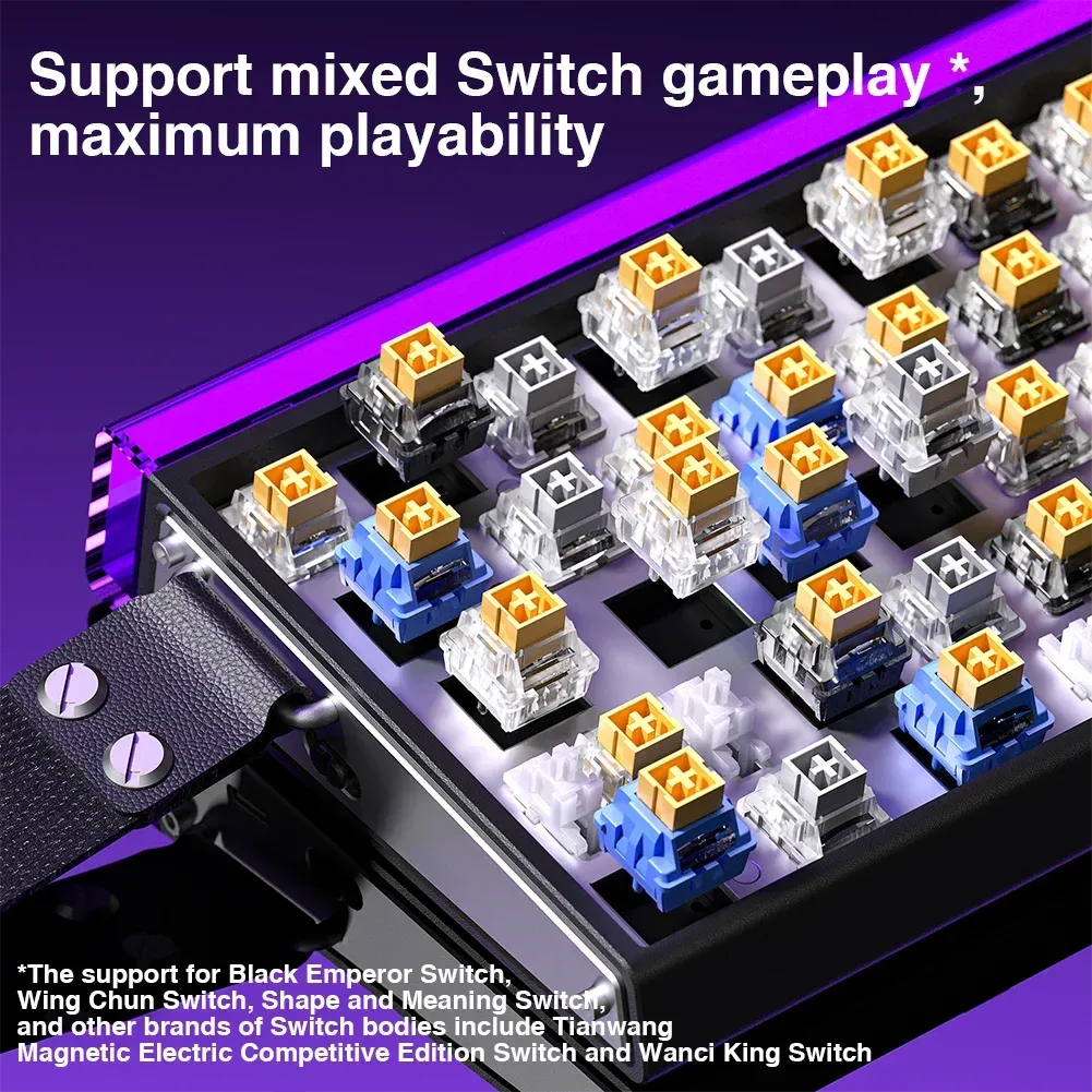AULA HERO 68HE Clavier de jeu magnétique, interrupteurs magnétiques, rétroéclairage RVB, déclenchement rapide, taux de scrutation 8K, connexion filaire, clavier Esports personnalisable 5
