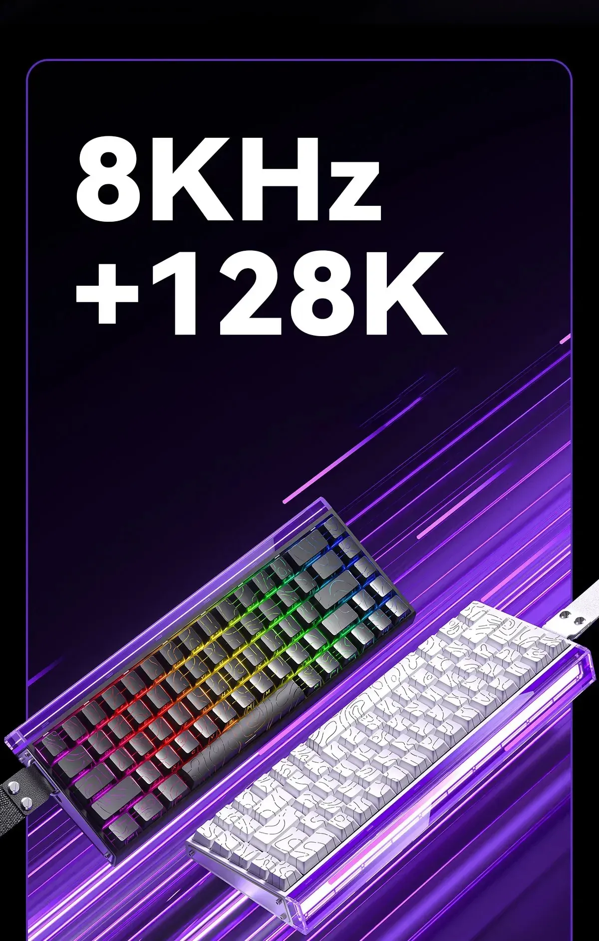 Clavier AULA HERO 68HE en situation de jeu