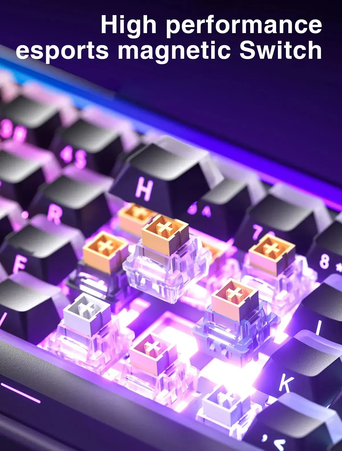 Clavier AULA HERO 68HE dans un setup de jeu