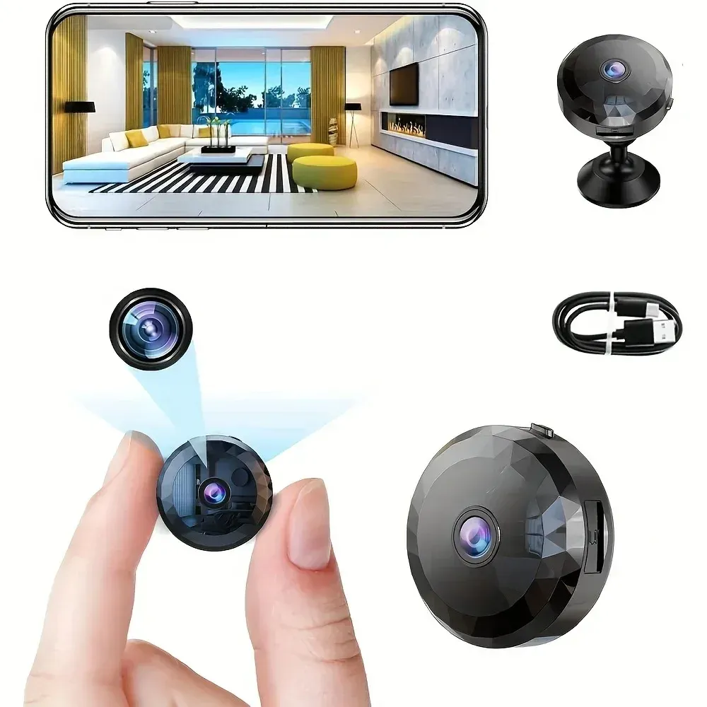 Mini caméra de sécurité WiFi sans fil, vue d'ensemble du design compact