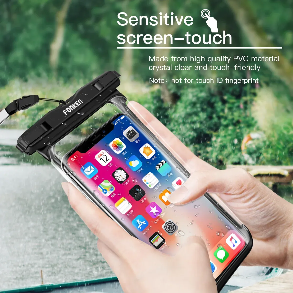 Pochette étanche universelle pour téléphone portable, compatible iPhone, Huawei, Xiaomi et Samsung 3