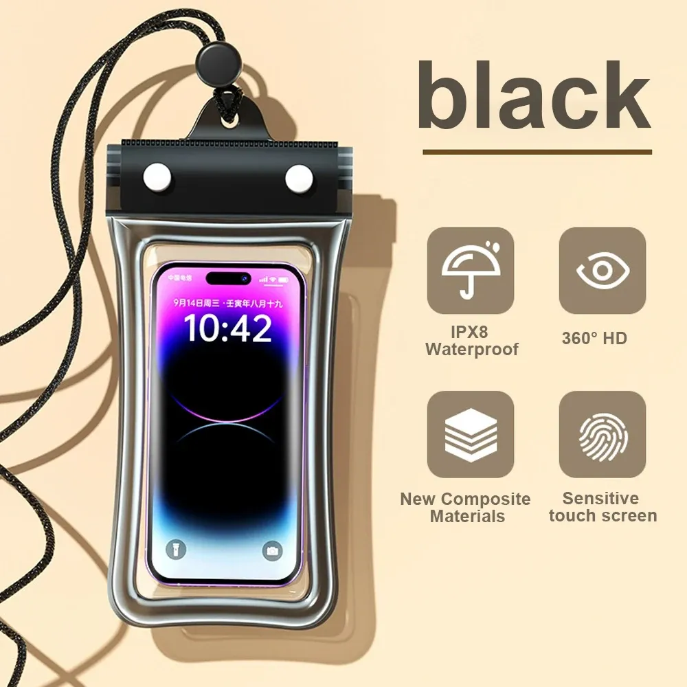 Pochette étanche universelle pour téléphone portable, compatible iPhone, Huawei, Xiaomi et Samsung 7