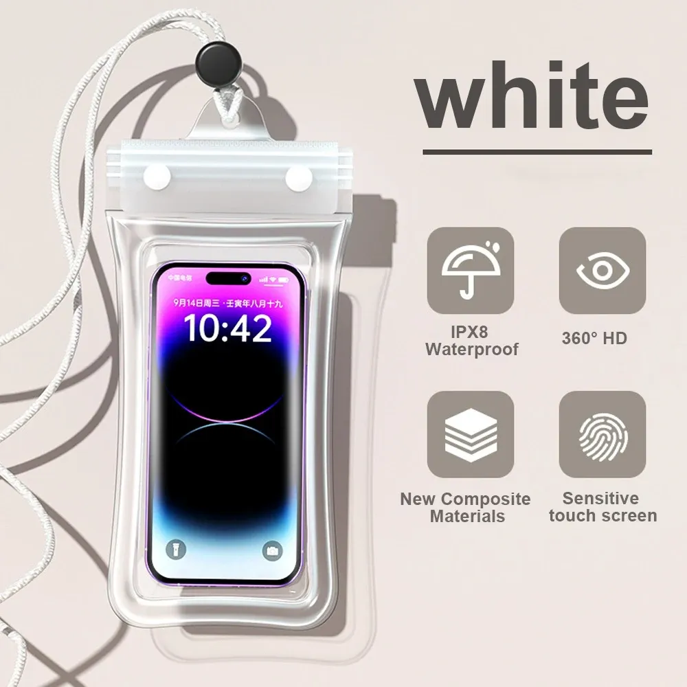 Pochette étanche universelle pour téléphone portable, compatible iPhone, Huawei, Xiaomi et Samsung 8