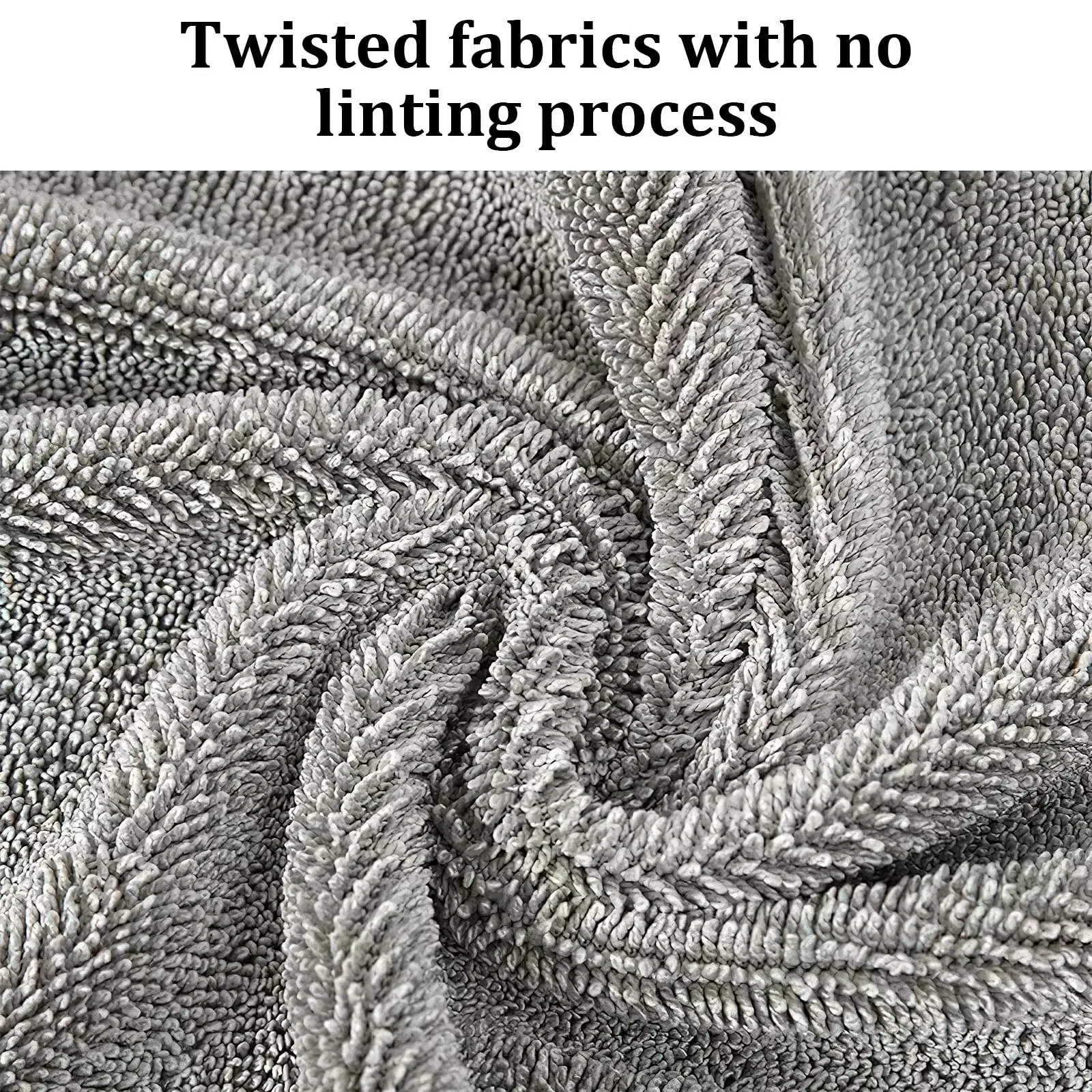 Lot de 2 serviettes en microfibre torsadée 40 x 60 cm pour salle de bain et voiture 6