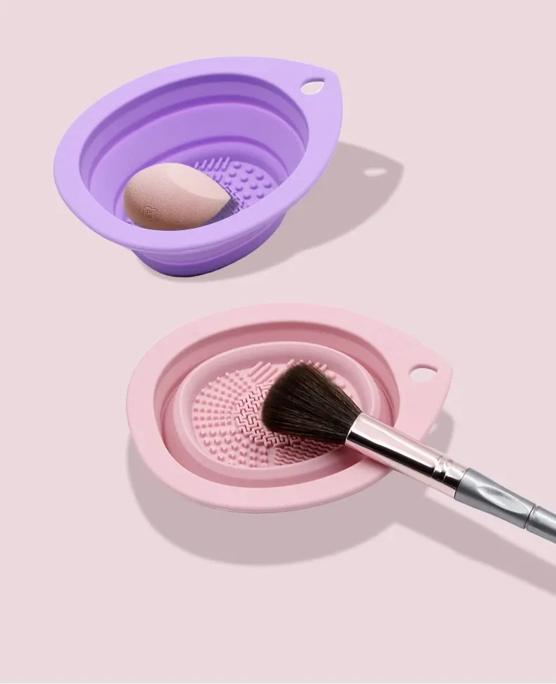Bol de nettoyage portable pour pinceaux de maquillage
