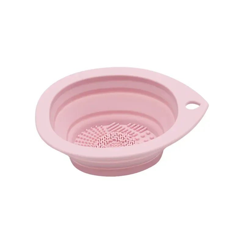 Boîte à récurer en silicone pour nettoyage de pinceaux de maquillage, bol pliable, tapis de nettoyage pour brosses à fard, polymères souples, outil de beauté 7