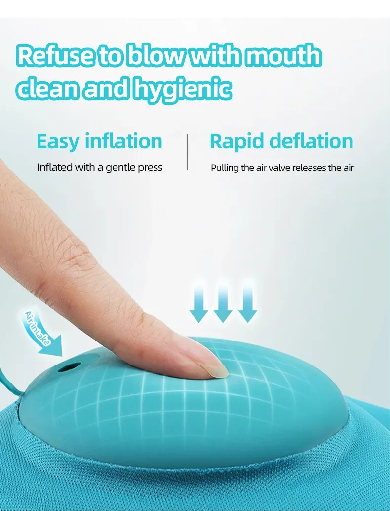 Oreiller de voyage triangulaire gonflable, utilisation en voyage
