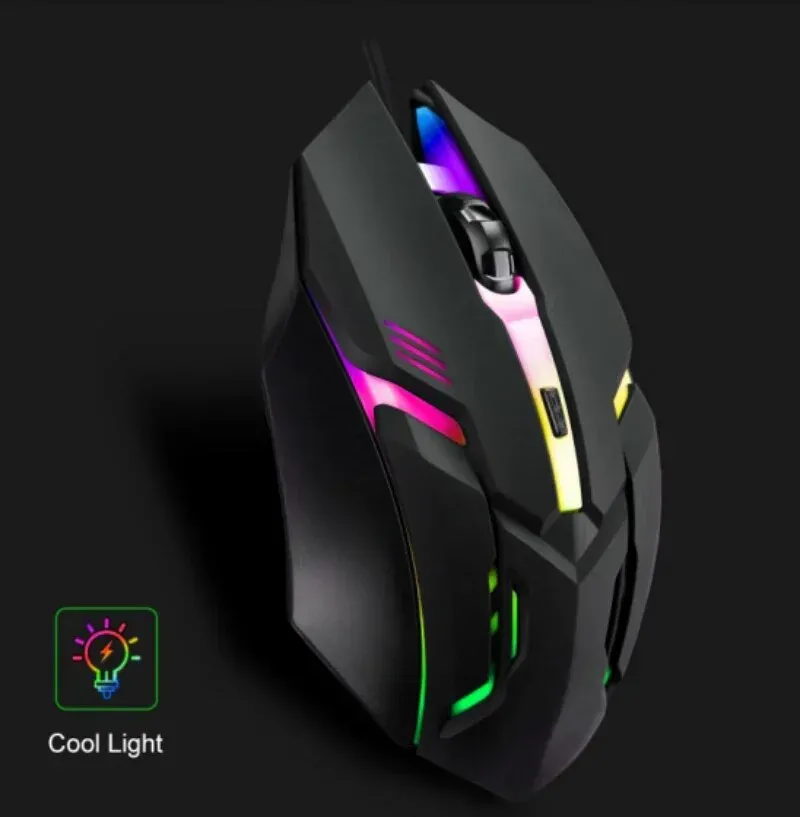 Souris de jeu ergonomique haute qualité, dernière génération, compatible ordinateurs de bureau et portables, souris USB 4 boutons avec rétroéclairage RGB