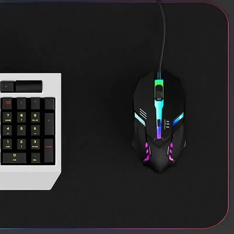 Souris de jeu ergonomique haute qualité, dernière génération, compatible ordinateurs de bureau et portables, souris USB 4 boutons avec rétroéclairage RGB 4