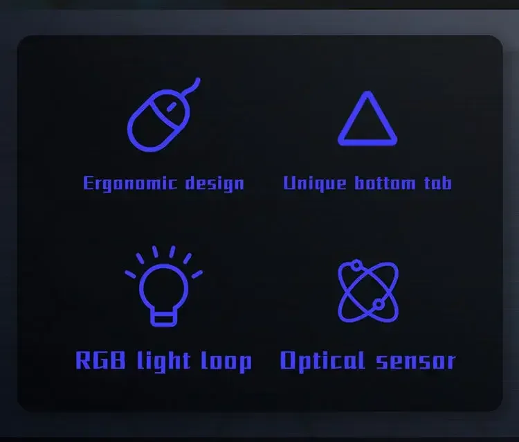 Vue d'ensemble de la souris de jeu ergonomique