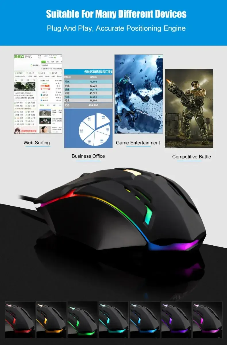 Souris de jeu en situation d'utilisation