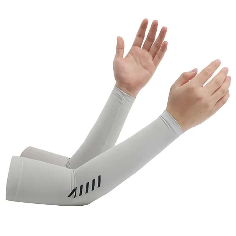 Manchons de protection solaire pour hommes en soie glacée, design fin et protection UV pour la conduite et le cyclisme 7