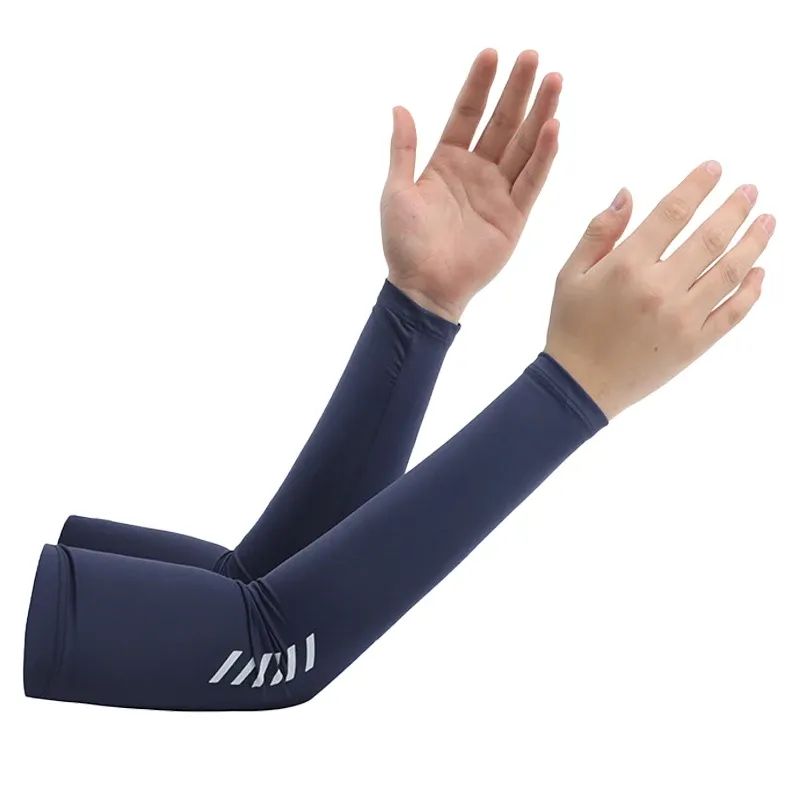 Manchons de protection solaire pour hommes en soie glacée, design fin et protection UV pour la conduite et le cyclisme 10