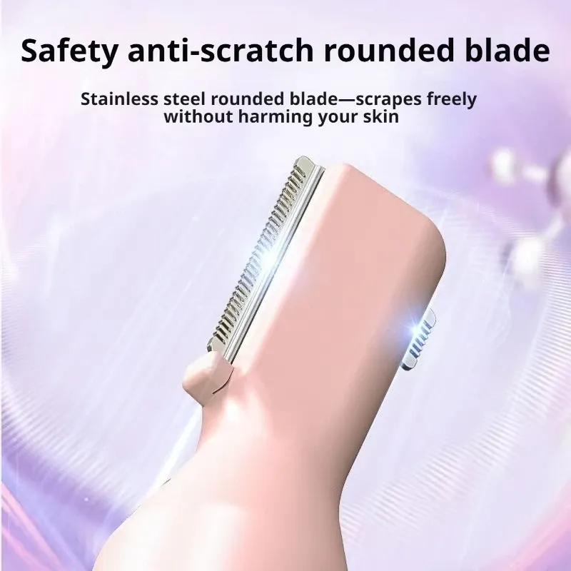 Tondeuse à sourcils électrique, rasoir de façonnage des sourcils portable avec tête de coupe double, design lavable 4