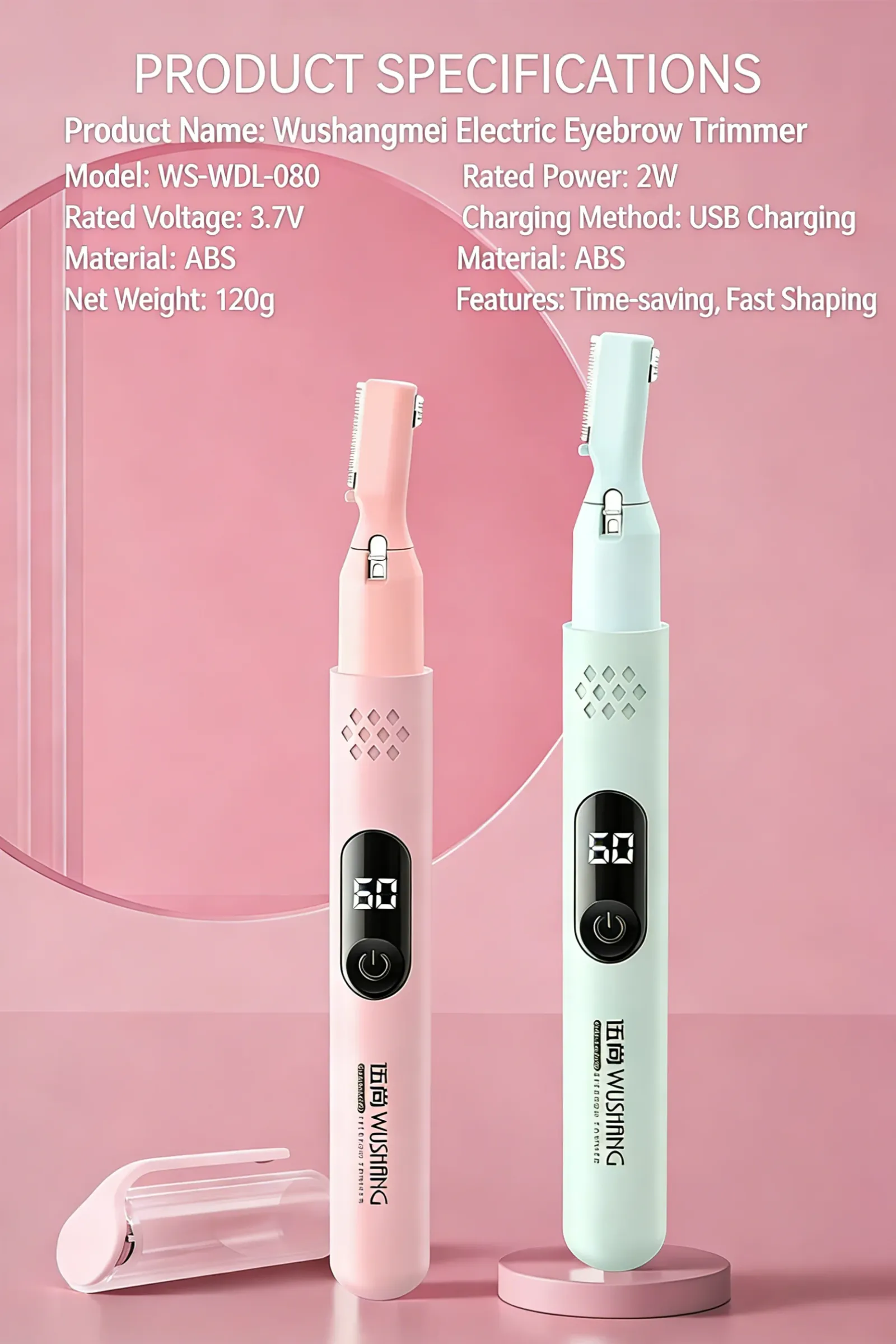 Tondeuse à sourcils électrique, finition soignée