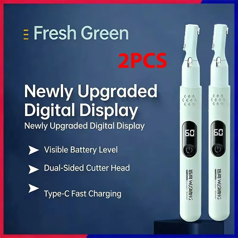 Tondeuse à sourcils électrique, rasoir de façonnage des sourcils portable avec tête de coupe double, design lavable 9