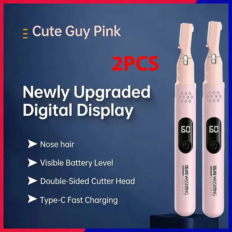 Tondeuse à sourcils électrique, rasoir de façonnage des sourcils portable avec tête de coupe double, design lavable 8