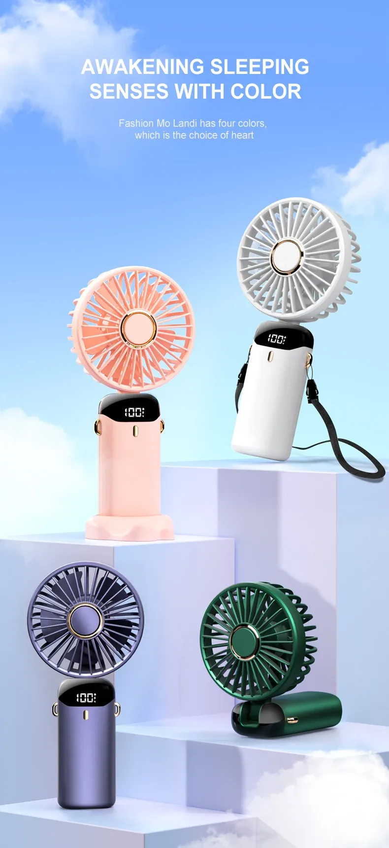 Ventilateur portatif en situation d'utilisation
