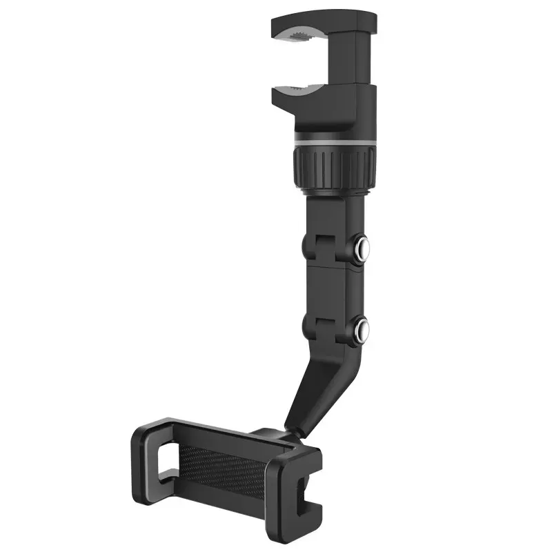Support de téléphone pour rétroviseur de voiture rotatif à 360° et rétractable, universel pour tous véhicules 7