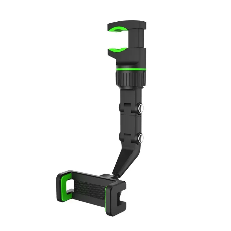 Support de téléphone pour rétroviseur de voiture rotatif à 360° et rétractable, universel pour tous véhicules 8