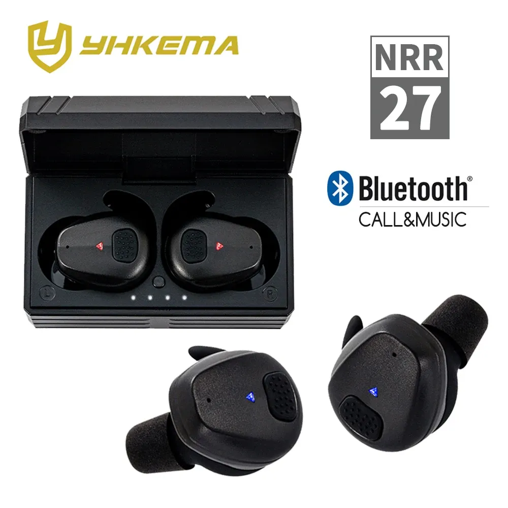 Casque de tir électronique Bluetooth 5.3 avec micro, réduction de bruit et bouchons d'oreille intra-auriculaires