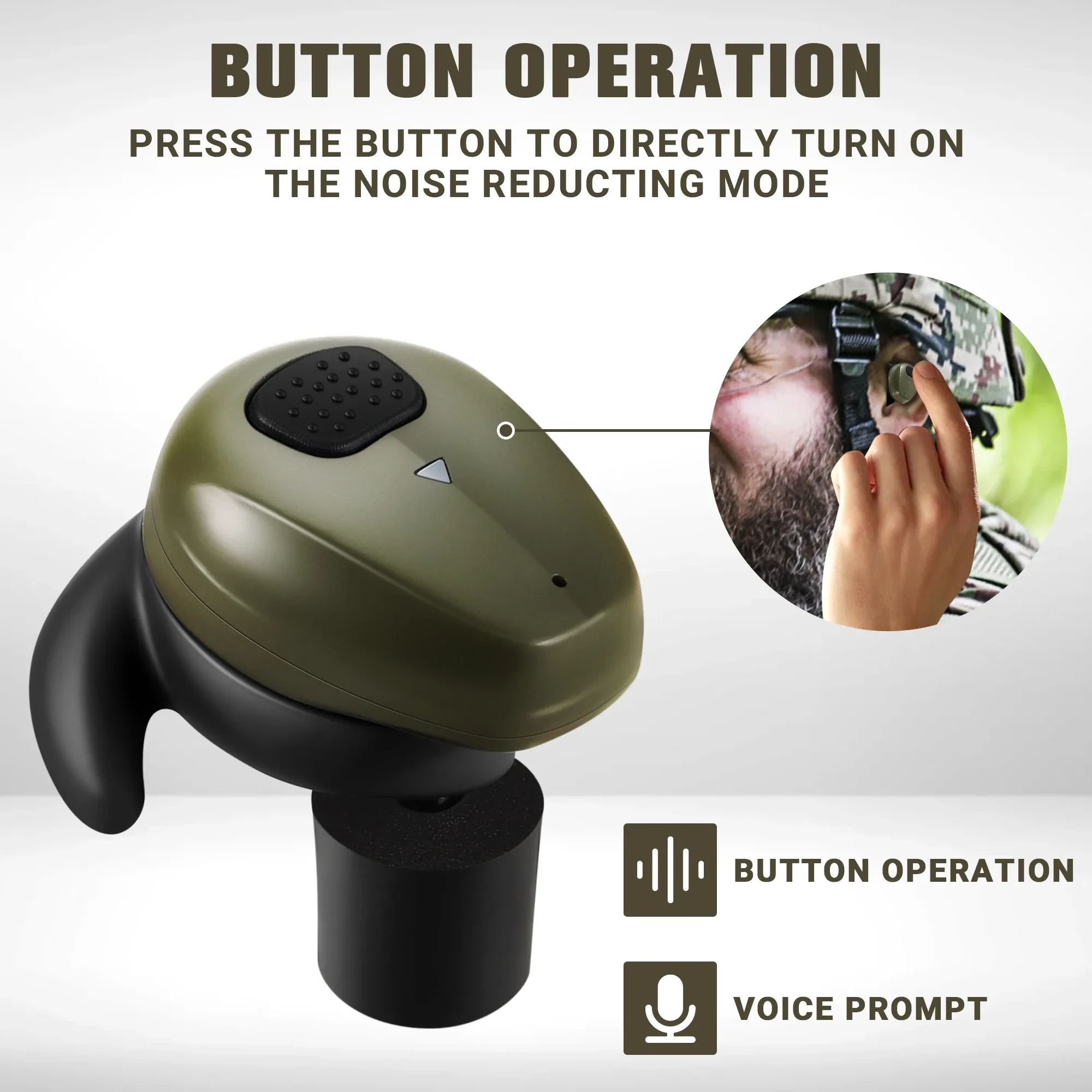 Casque de tir électronique Bluetooth 5.3 avec micro, réduction de bruit et bouchons d'oreille intra-auriculaires 4