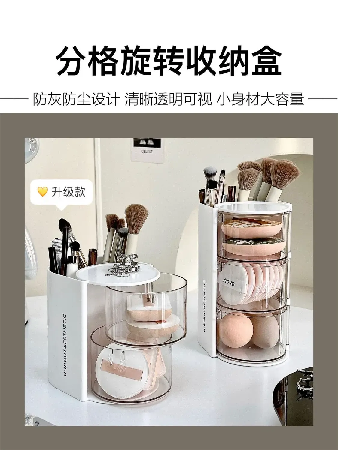 Organisateur de maquillage, mise en situation