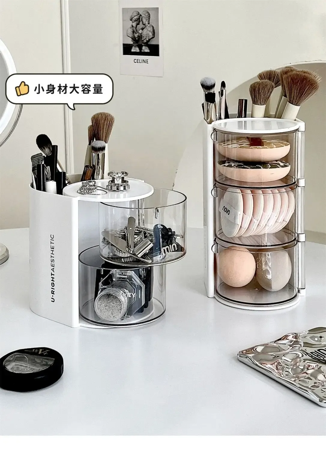 Organisateur de maquillage, mise en scène