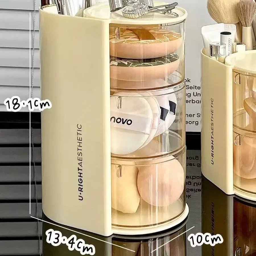 Organisateur d'accessoires pour cheveux en acrylique transparent, boîte de rangement avec compartiments pour bandeaux, élastiques et pinces, porte-pinceaux de maquillage et organisateur de bijoux de bureau 12