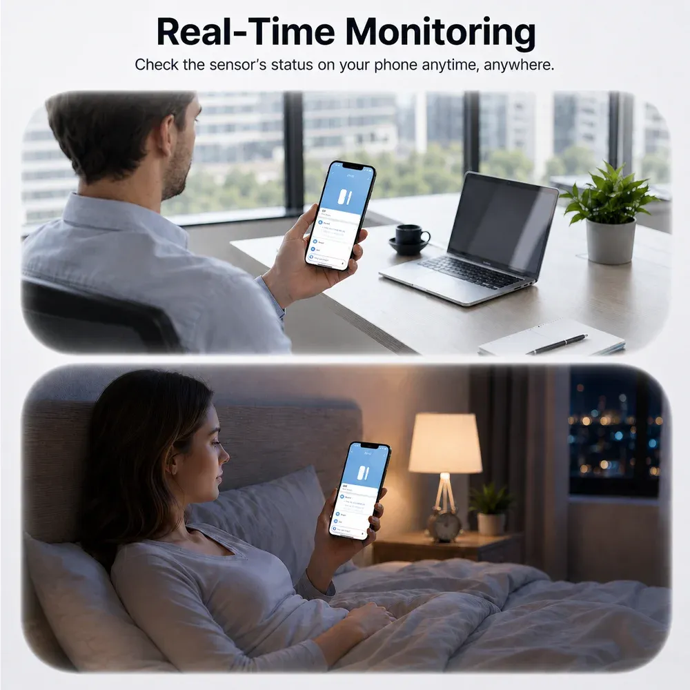 Détecteur magnétique Tuya, application mobile