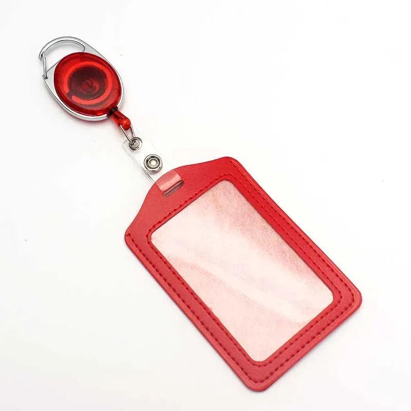 Enrouleur de badge rétractable noir en ABS avec cordon en PU, pour étudiants, infirmiers et infirmières, et salons professionnels 22