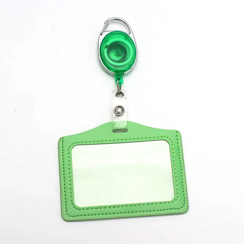 Enrouleur de badge rétractable noir en ABS avec cordon en PU, pour étudiants, infirmiers et infirmières, et salons professionnels 8