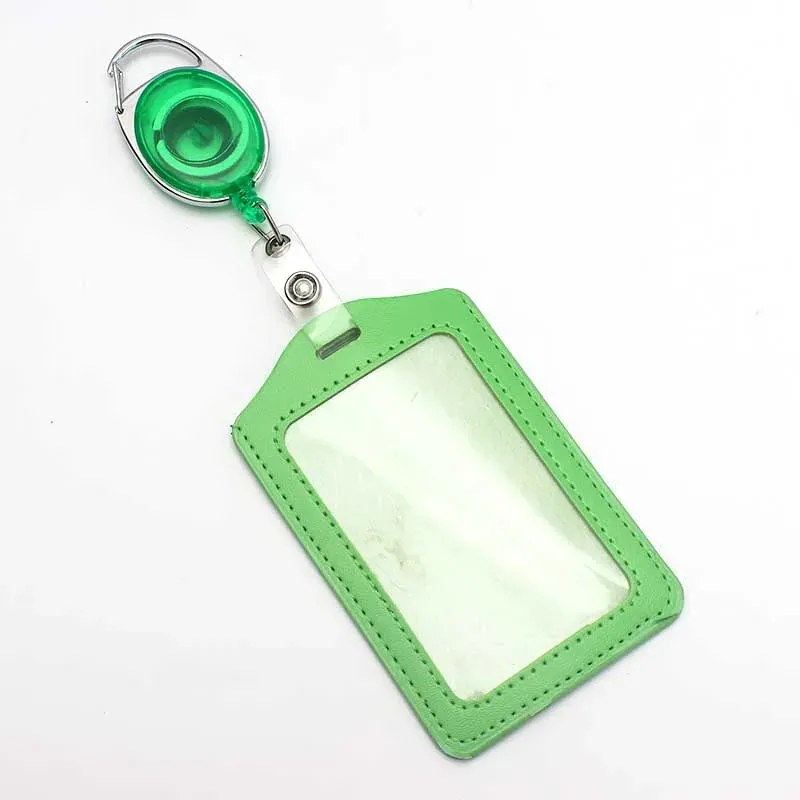Enrouleur de badge rétractable noir en ABS avec cordon en PU, pour étudiants, infirmiers et infirmières, et salons professionnels 7