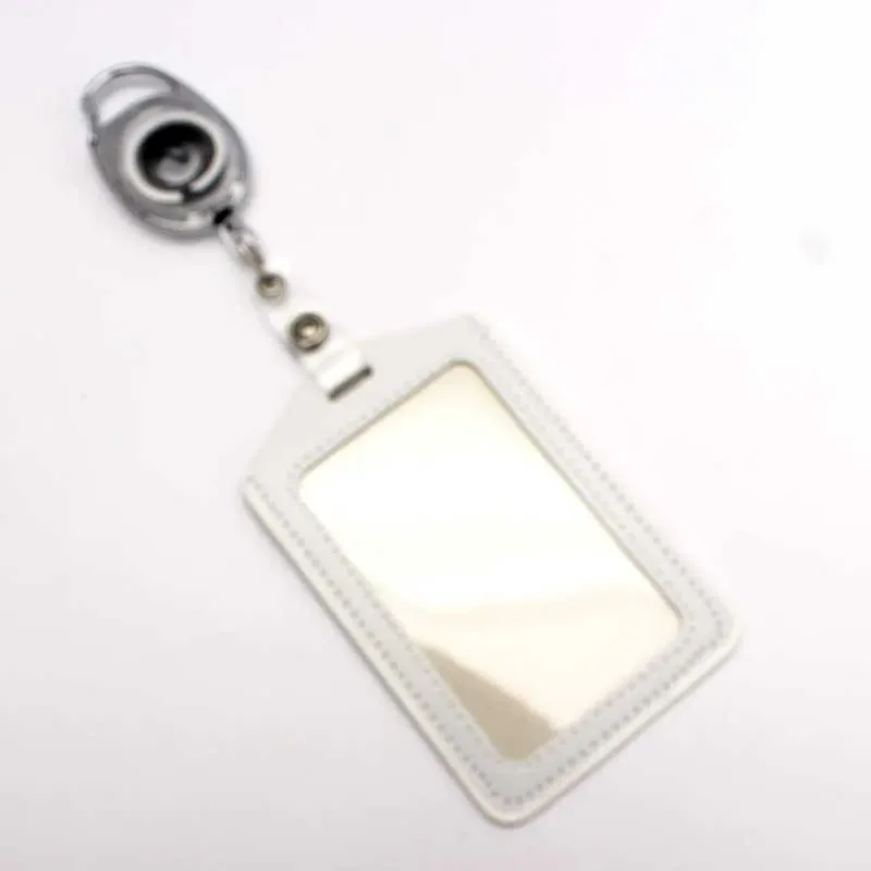 Enrouleur de badge rétractable noir en ABS avec cordon en PU, pour étudiants, infirmiers et infirmières, et salons professionnels 9