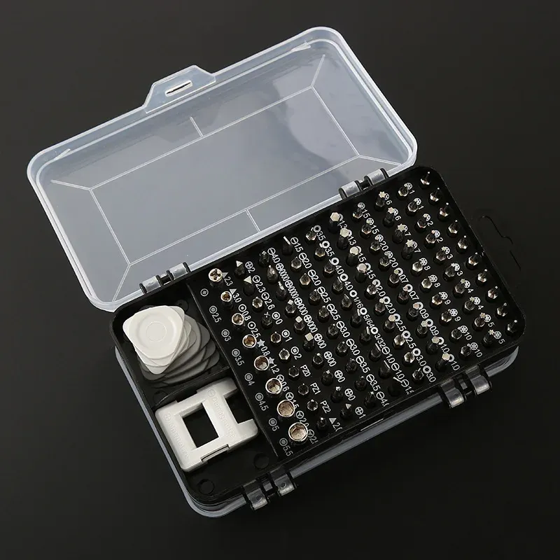 Kit de précision 115 pièces pour la réparation de montres, ordinateurs et téléphones portables, avec tournevis et embouts Torx 2