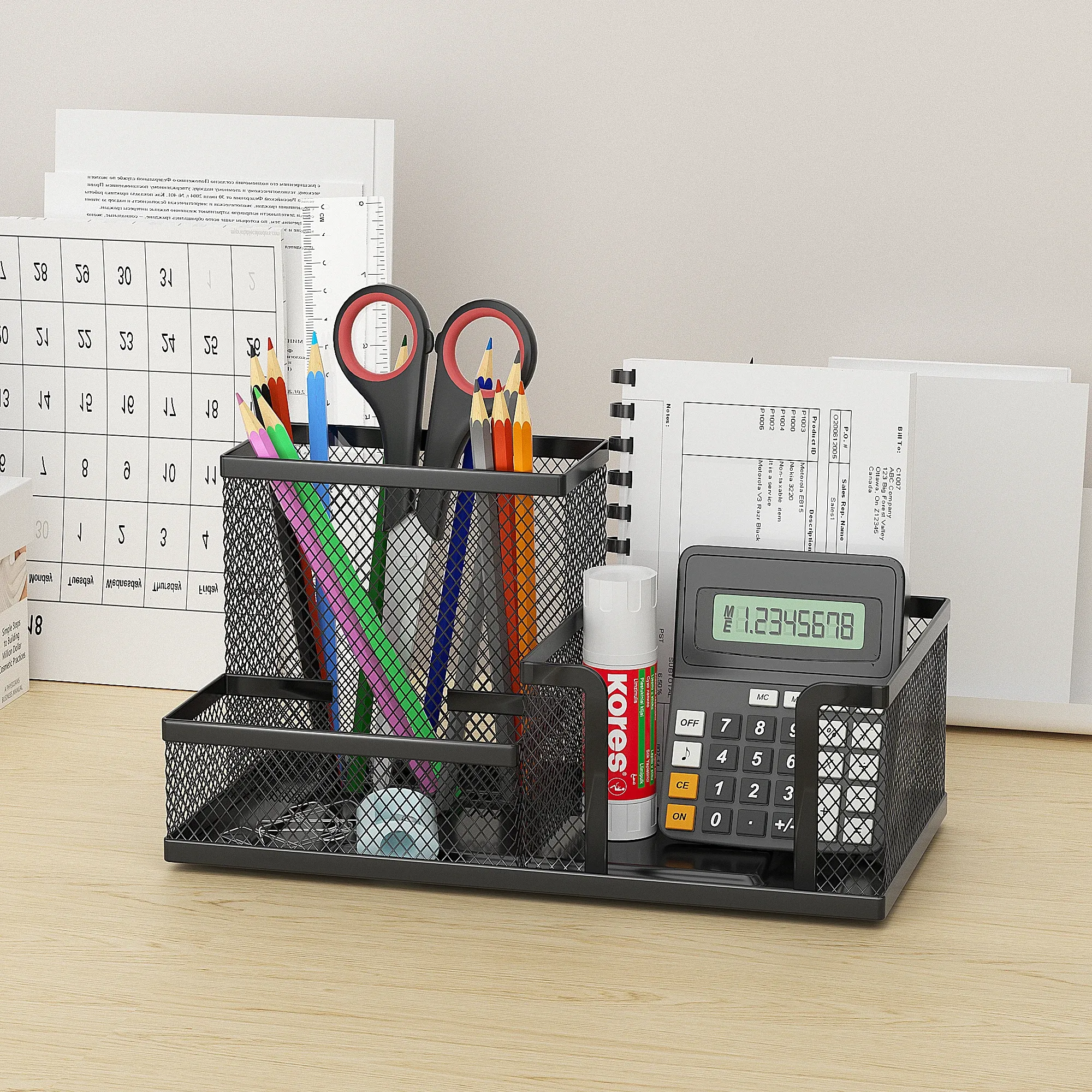 Organisateur de bureau en maille, caddie pour fournitures de bureau avec porte-crayons et paniers de rangement pour accessoires de bureau, 3 compartiments, noir

Wait, that's the original text. Here is the translation:

Organisateur de bureau en maille, chariot pour fournitures de bureau avec porte-crayons et paniers de rangement pour accessoires, 3 compartiments, noir 3