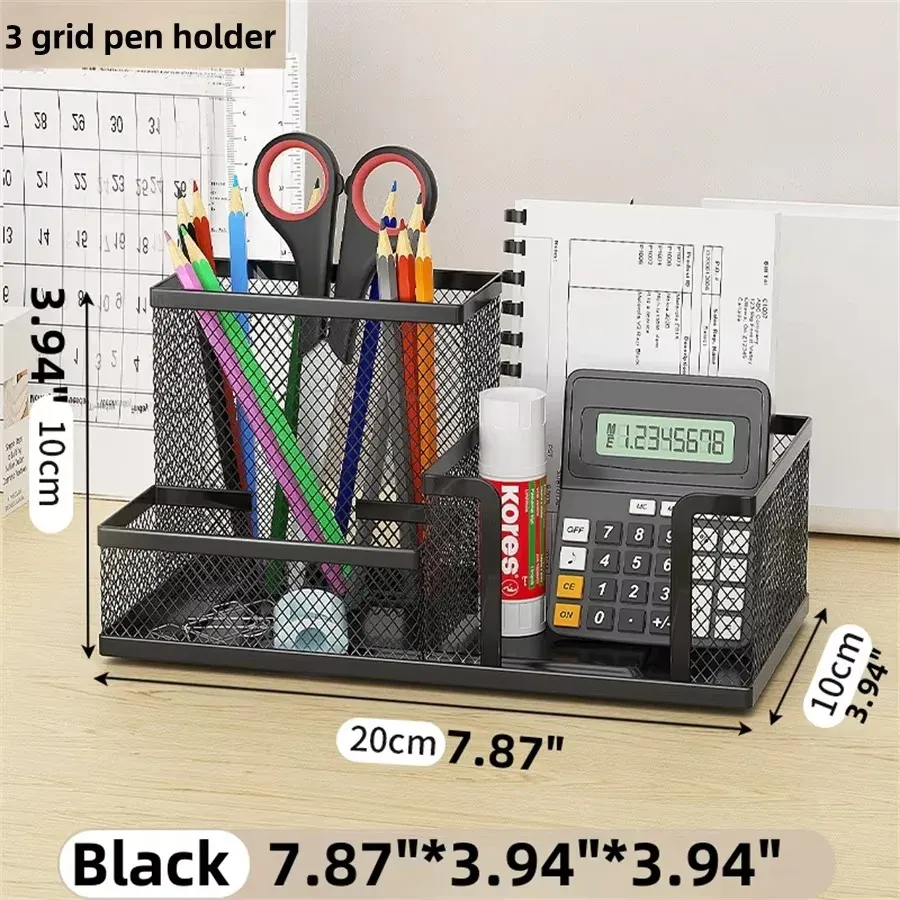 Organisateur de bureau en maille, caddie pour fournitures de bureau avec porte-crayons et paniers de rangement pour accessoires de bureau, 3 compartiments, noir

Wait, that's the original text. Here is the translation:

Organisateur de bureau en maille, chariot pour fournitures de bureau avec porte-crayons et paniers de rangement pour accessoires, 3 compartiments, noir 8