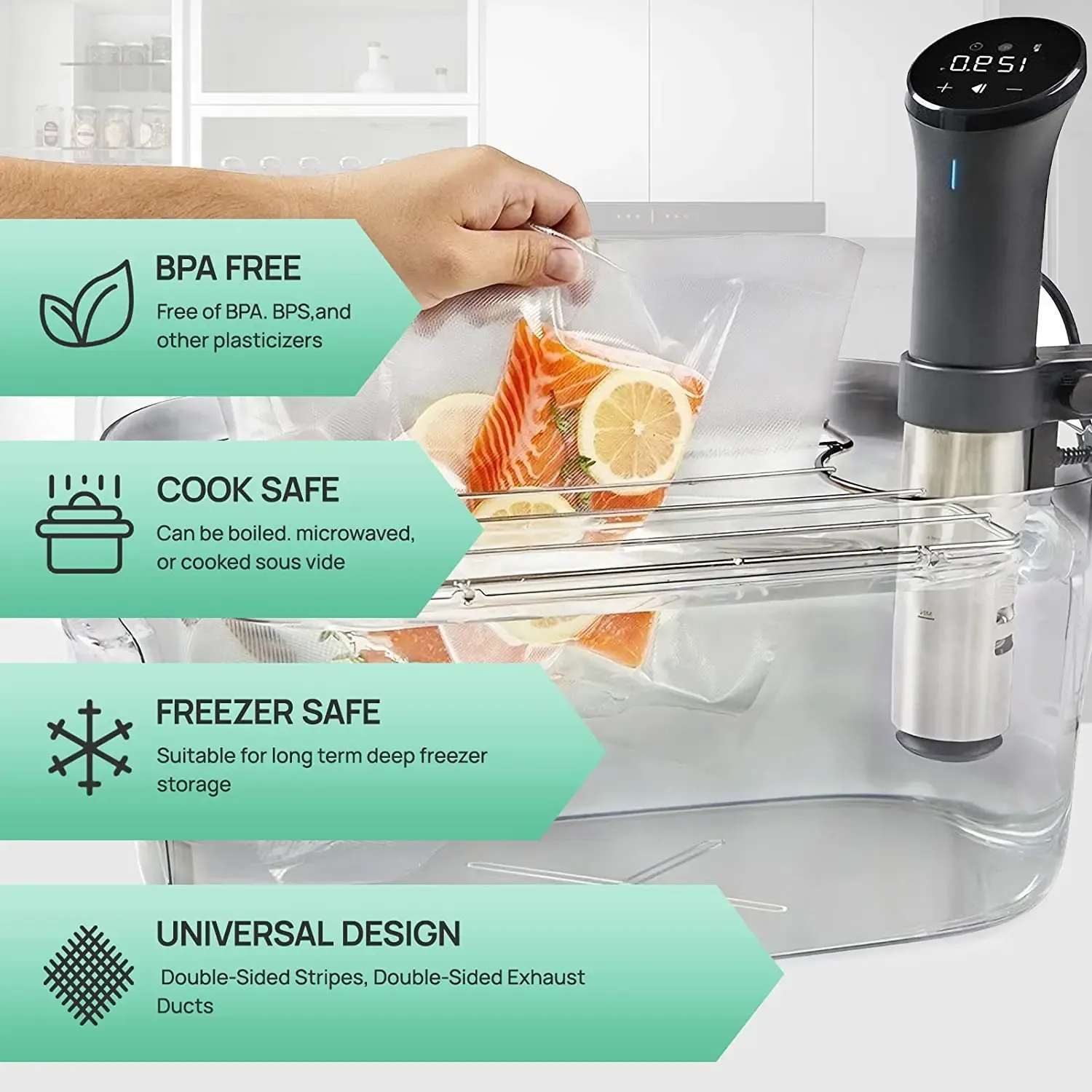 Rouleaux de sacs sous vide pour la maison