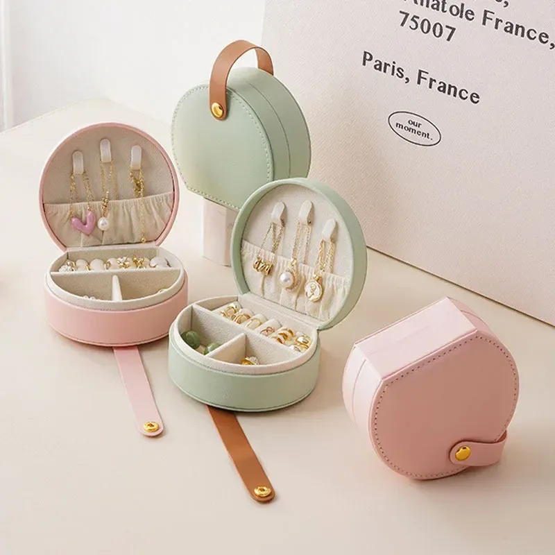 Mini organisateur à bijoux de voyage en cuir 2
