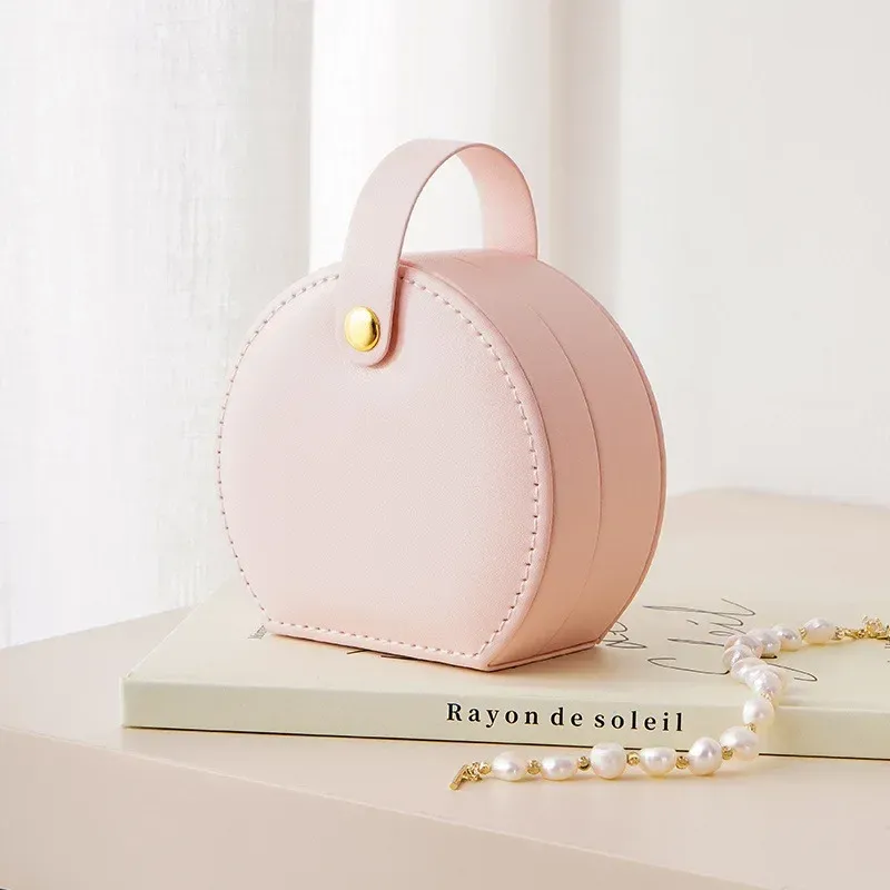 Mini organisateur à bijoux de voyage en cuir 7