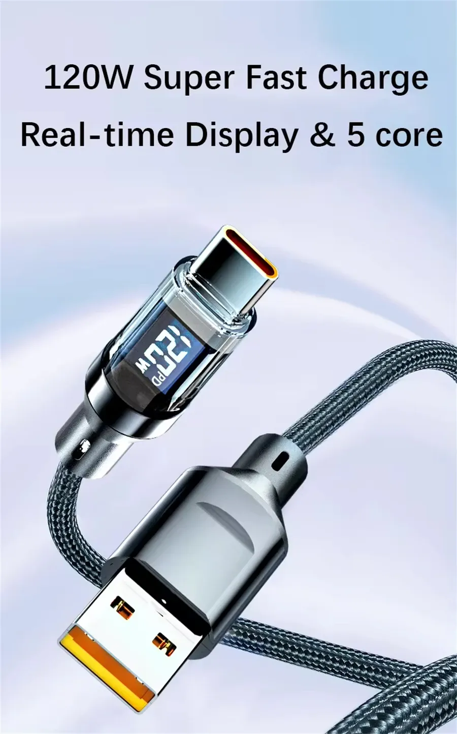 Câble de charge NNBILI USB-A vers USB-C 120W