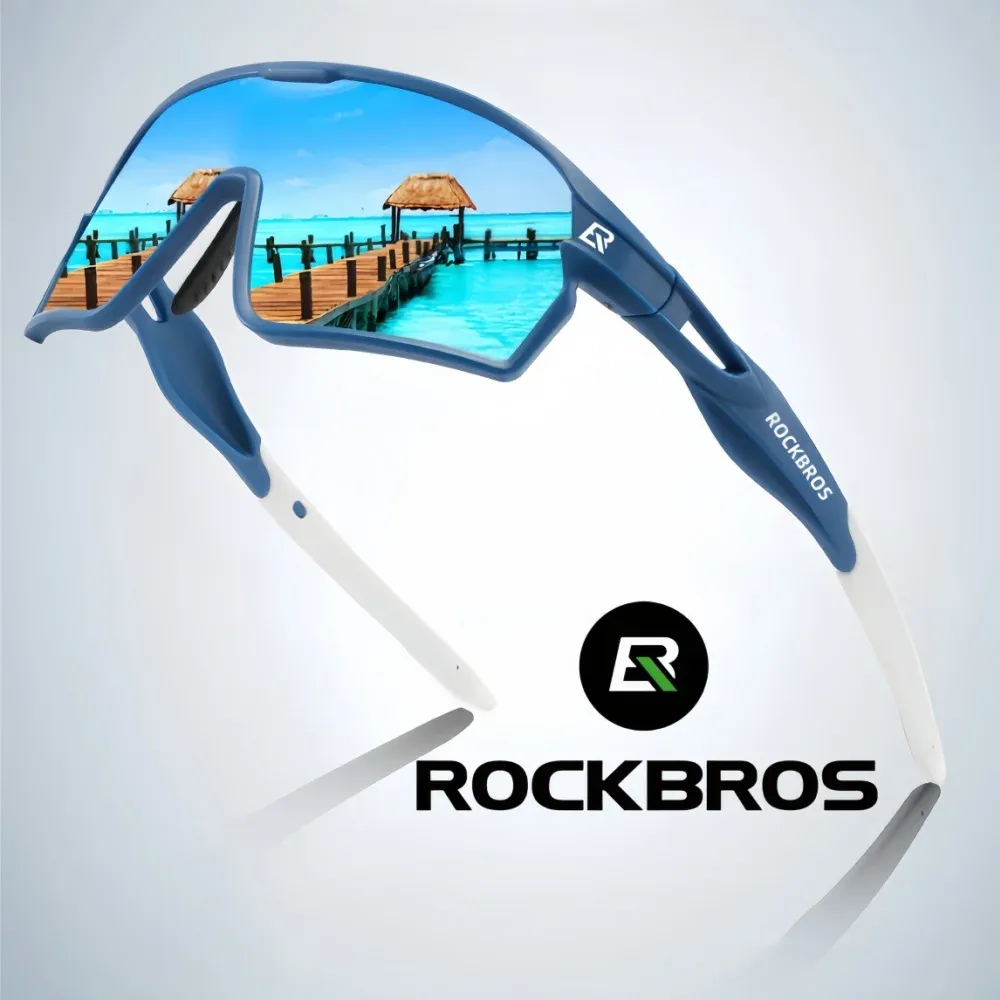 Lunettes de cyclisme polarisées ROCKBROS pour VTT et vélo de route, protection UV400, légères, unisexe 3