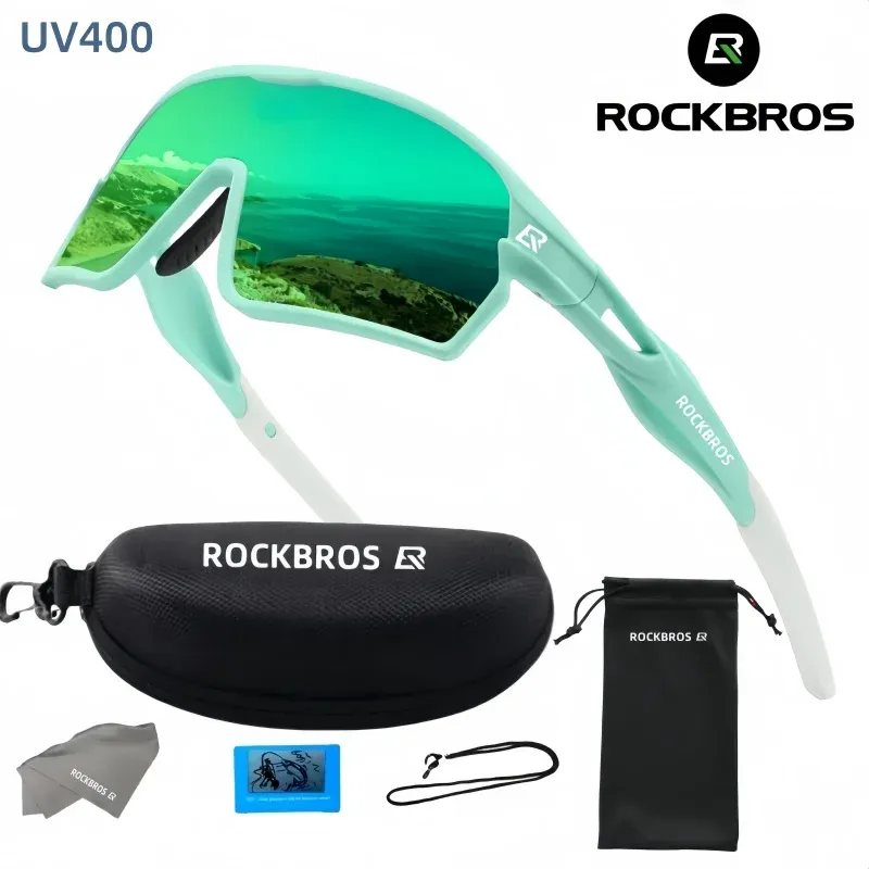 Lunettes de cyclisme polarisées ROCKBROS pour VTT et vélo de route, protection UV400, légères, unisexe 7