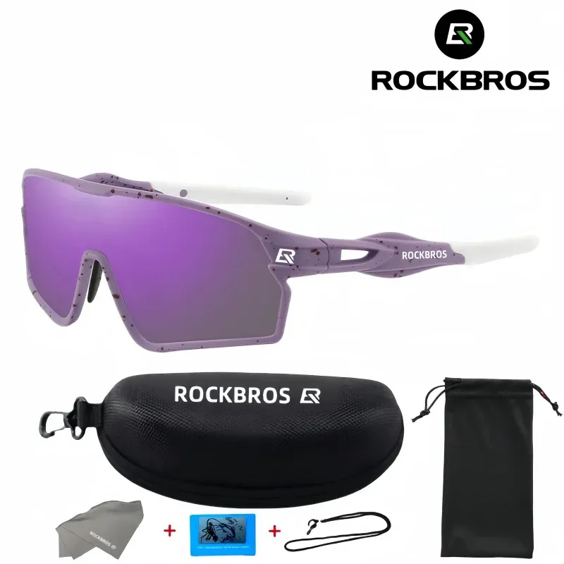 Lunettes de cyclisme polarisées ROCKBROS pour VTT et vélo de route, protection UV400, légères, unisexe 10
