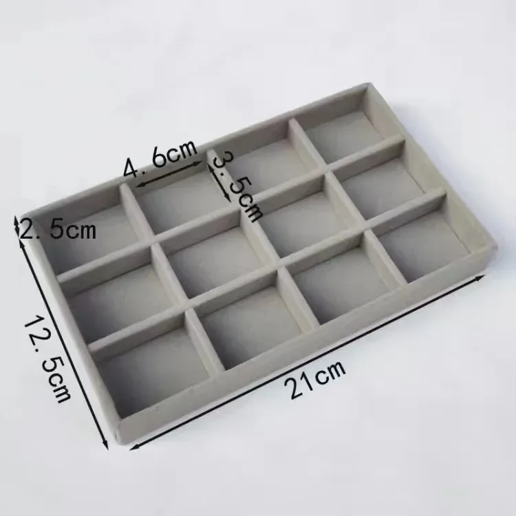Nouvel organisateur de bijoux en velours, plateau de rangement avec présentoir pour bagues, bracelets et colliers, boîte de rangement et vitrine pour tiroir 8