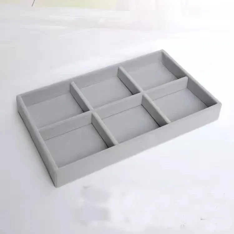 Nouvel organisateur de bijoux en velours, plateau de rangement avec présentoir pour bagues, bracelets et colliers, boîte de rangement et vitrine pour tiroir 10