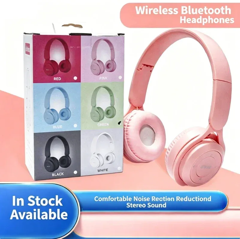 Casque audio Bluetooth Hi-Fi sans fil circum-auriculaire avec microphone et réduction de bruit, confortable pour les voyages et la maison